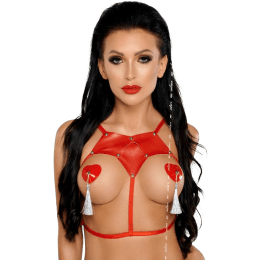 ME-SEDUCE - HARNESS 13 RED SIZE S/M